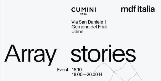 Array Stories | MDF Italia da Cumini Casa: processi e strategie nel design contemporaneo